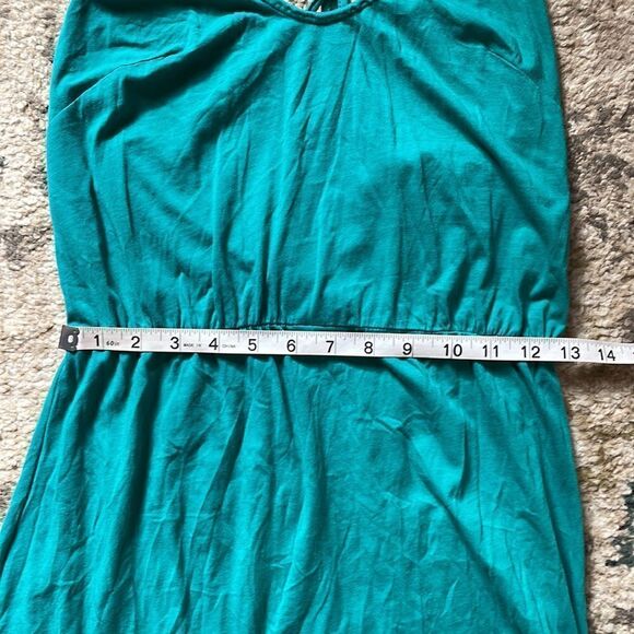 Bobi Turquoise Asymmetrical Dress with Strappy Back (Size: XS) - Picture 11 of 13